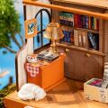 RoboTime 3D wooden puzzle Miniature house Bookstore